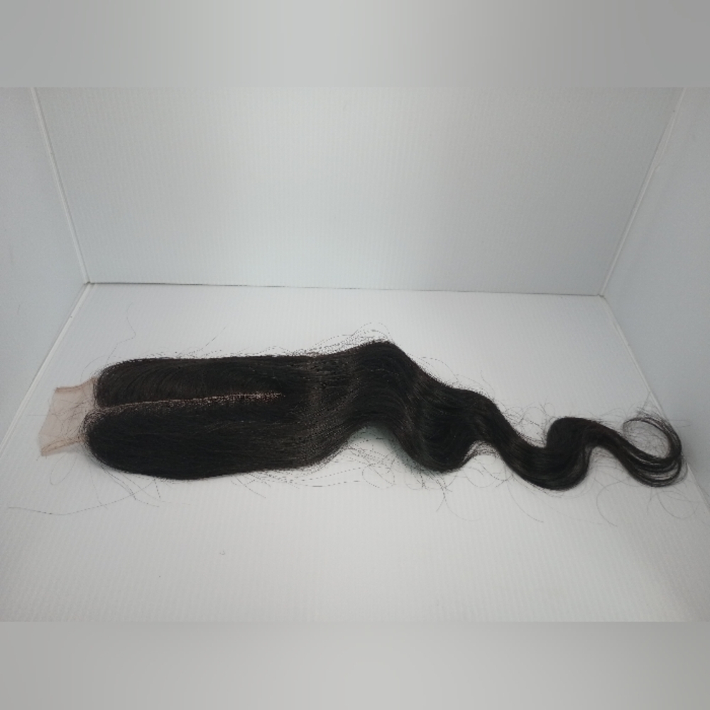 Human Hair Body Wave HD Lace 2x6. Natural Black. 0.1mm 12in